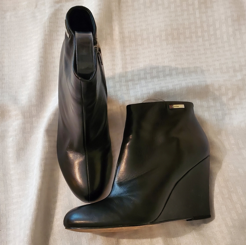 Calvin Klein Leather Wedge